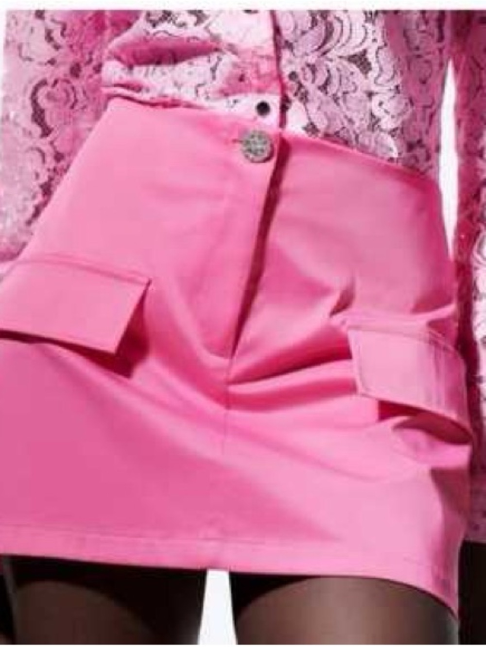 Zara Bright Pink Cargo Pocket Mini Skirt